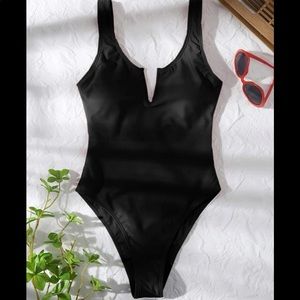 Emery Rose Shein Black Swimsuit